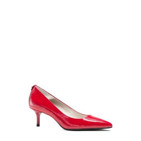 red heels michael kors|michael kors kitten heel pump.